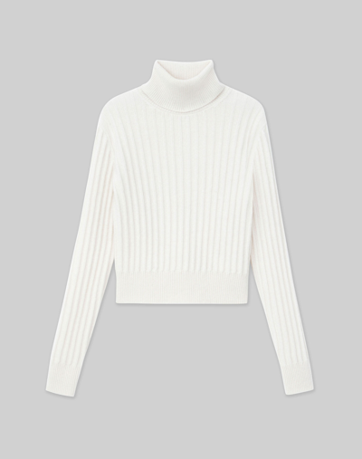 Shop Lafayette 148 Cashmere Turtleneck Sweater In White