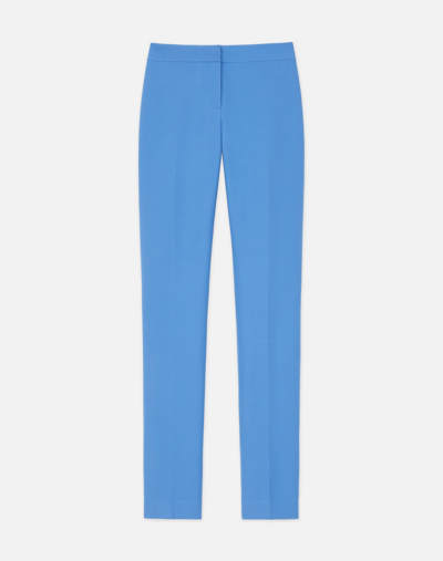 Shop Lafayette 148 Plus-size Woolsilk Crepe Barrow Pant In Blue Iris