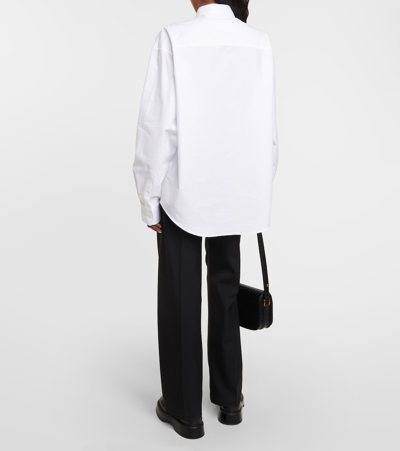 Shop Ami Alexandre Mattiussi Ami De Caur Cotton Poplin Shirt In White