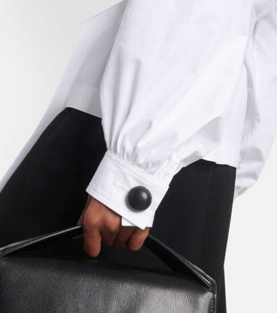 Tod's Belted Cotton Poplin Shirt In White