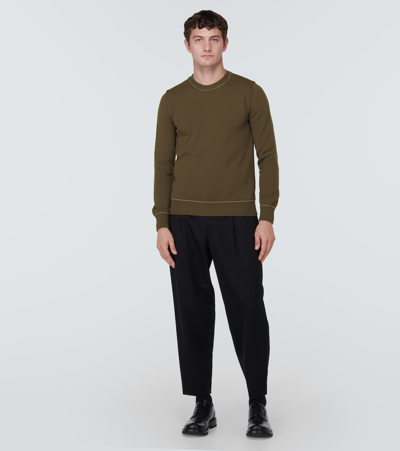 Shop Comme Des Garçons Homme Deux Crewneck Sweater In Brown