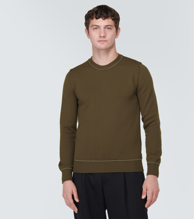 Shop Comme Des Garçons Homme Deux Crewneck Sweater In Brown