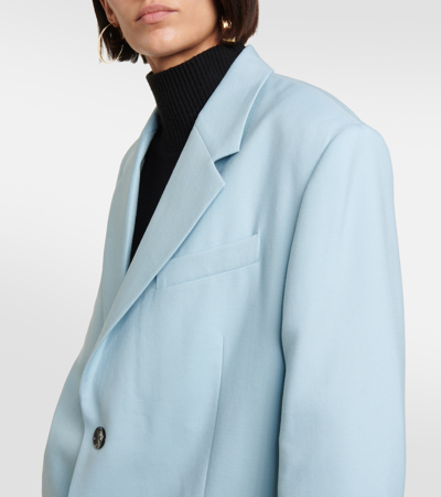 Shop Ami Alexandre Mattiussi Single-breasted Virgin Wool Blazer In Blue