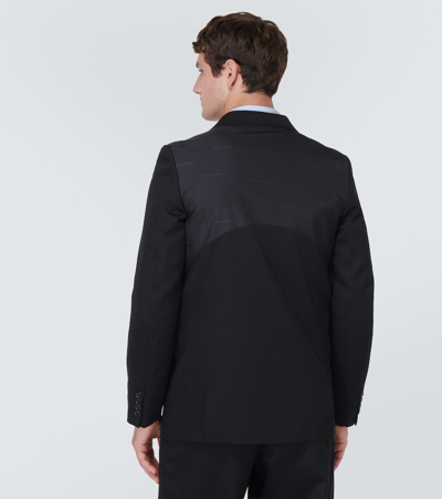 Shop Comme Des Garçons Homme Deux Wool Blazer In Black