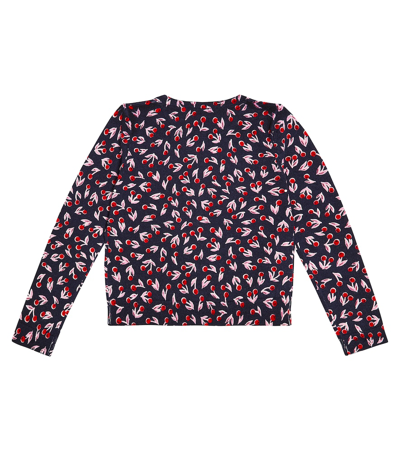 Bonpoint Talya Patch-appliqué Cotton Sweatshirt In Blue
