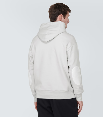 Shop Comme Des Garçons Homme Deux Logo Cotton Jersey Hoodie In Grey