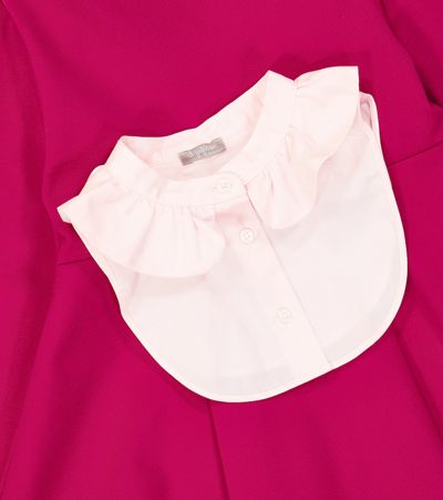 Il Gufo Ruffle-collar Pleated Dress In Pink