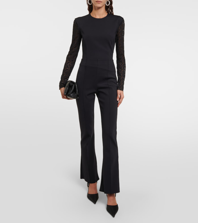 Shop Wolford X Simkhai Intricate Pattern Flared Pants In Black