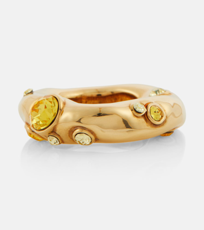Shop Dries Van Noten Embellished Ring In Gold