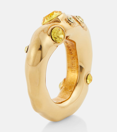 Shop Dries Van Noten Embellished Ring In Gold