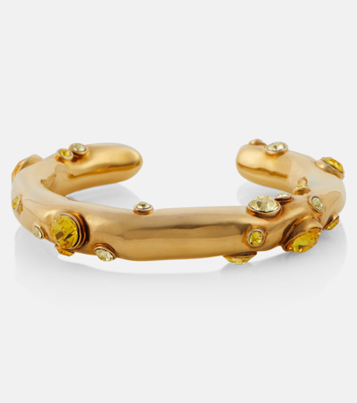 Shop Dries Van Noten Embellished Cuff Bracelet In Gold