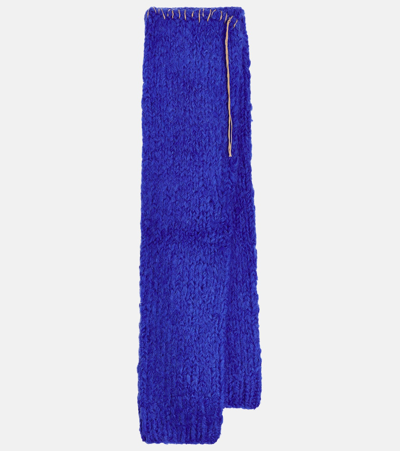 Shop Acne Studios Alpaca-blend Scarf In Blue