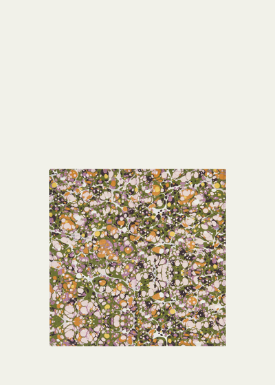 Shop Summerill & Bishop Marble-print Napkin, 20" Square In Marble Multi