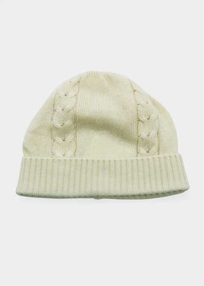 Shop Bergdorf Goodman Men's Cable-knit Beanie Hat In Grigio