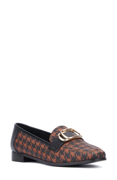 Shop New York And Company Ramira Buckle Loafer In Brown Black