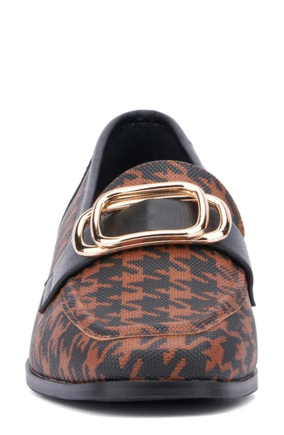 Shop New York And Company Ramira Buckle Loafer In Brown Black