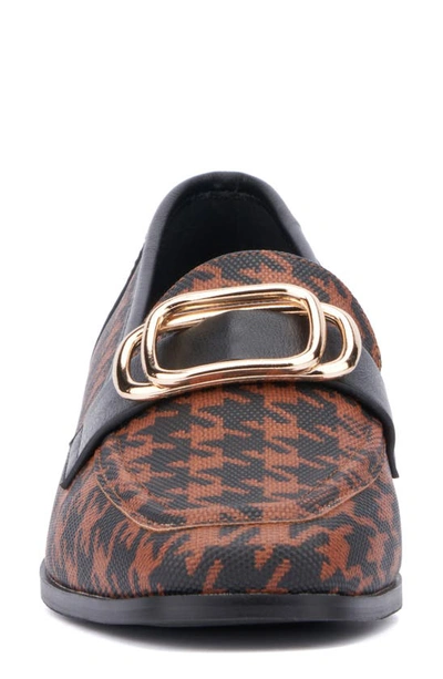New York And Company Ramira Buckle Loafer In Brown Black