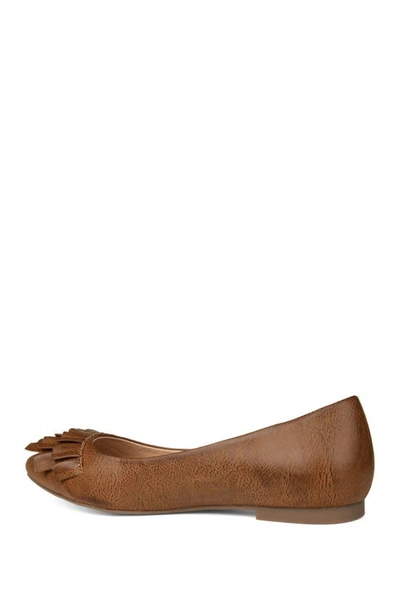 Shop Journee Collection Judy Flat In Tan