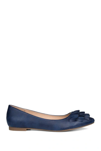 Journee Collection Women's Judy Ruffled Ballet Flats In Blue