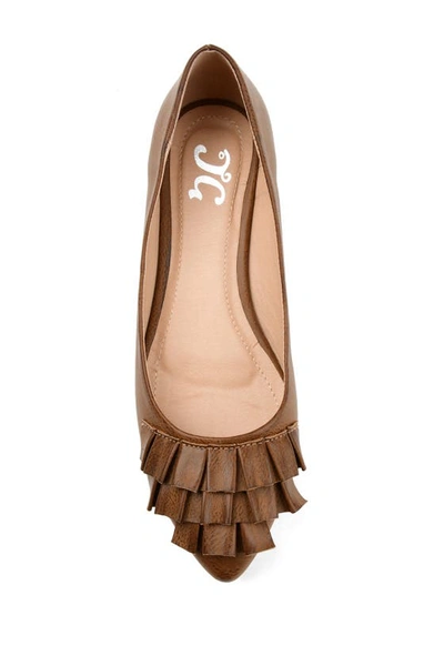 Shop Journee Collection Judy Flat In Tan
