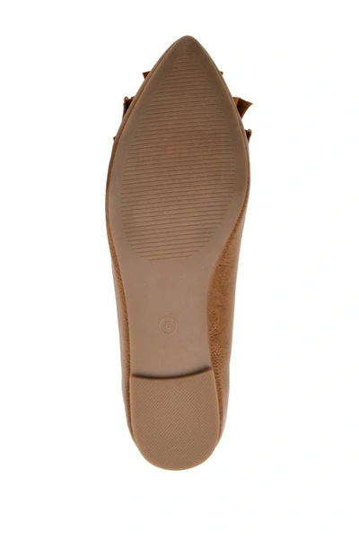 Shop Journee Collection Judy Flat In Tan