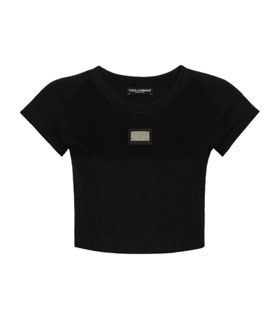 Shop Dolce & Gabbana Cropped T-shirt In Multi