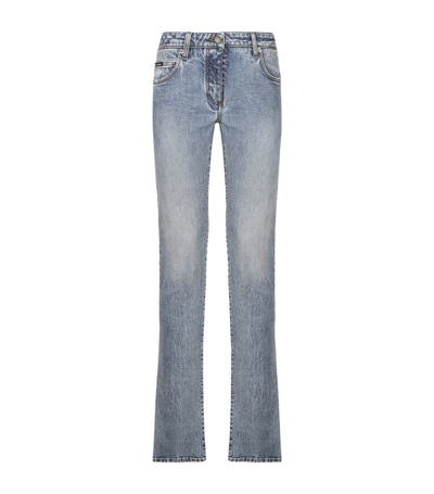 Shop Dolce & Gabbana Low-rise Skinny Jeans In Multi