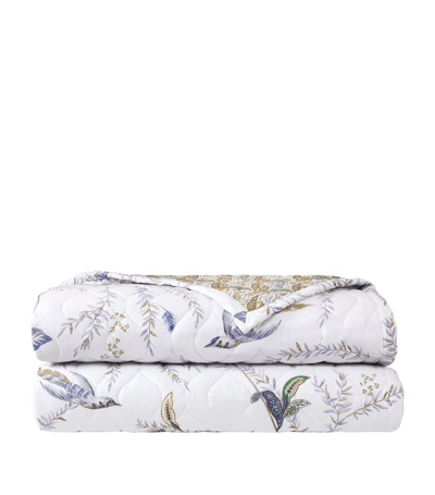 Shop Yves Delorme Organic Cotton Grimani Super King Bedspread (285cm X 250cm) In Multi