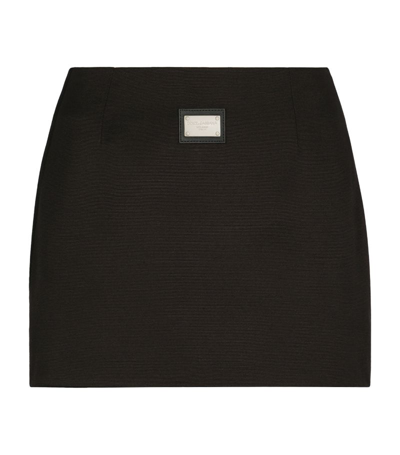 Shop Dolce & Gabbana Logo-plaque Mini Skirt In Multi