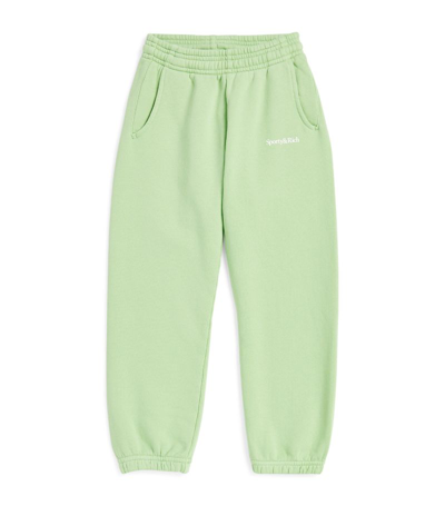 Shop Sporty And Rich Sporty & Rich Kids Logo Sweatpants (4-12 Years) In Green