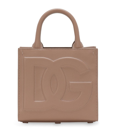 Shop Dolce & Gabbana Mini Leather Dg Daily Shopper Bag In Multi