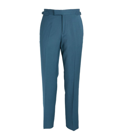 Shop Vivienne Westwood Virgin Wool Tailored Trousers In Blue