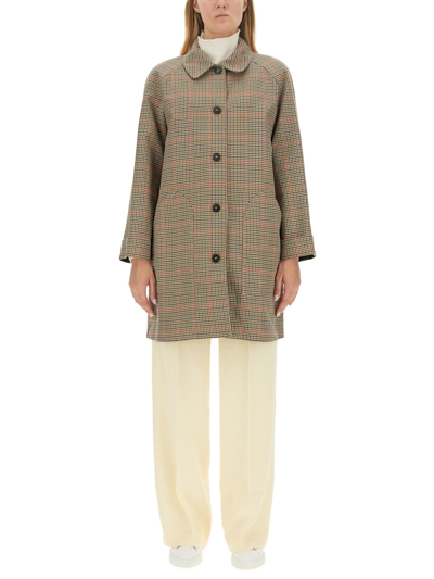 Shop Apc Louanne Coat In Brown