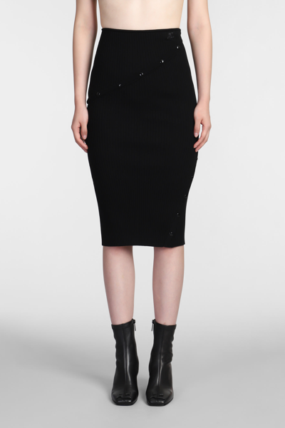 Shop Courrèges Skirt In Black Viscose