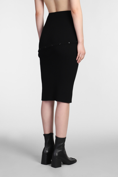Shop Courrèges Skirt In Black Viscose