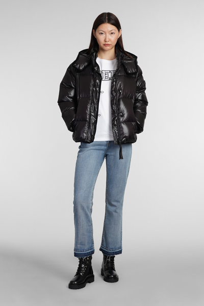 Red Valentino Redvalentino Tulle Down Jacket In Black