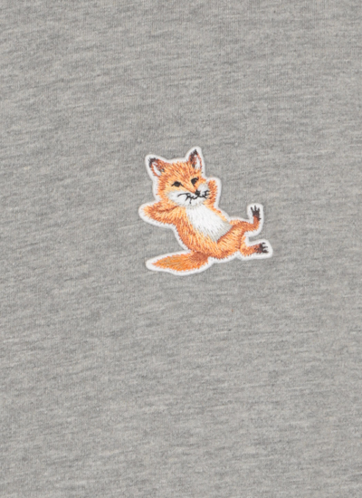 Shop Maison Kitsuné Chillax Fox T-shirt In Grey