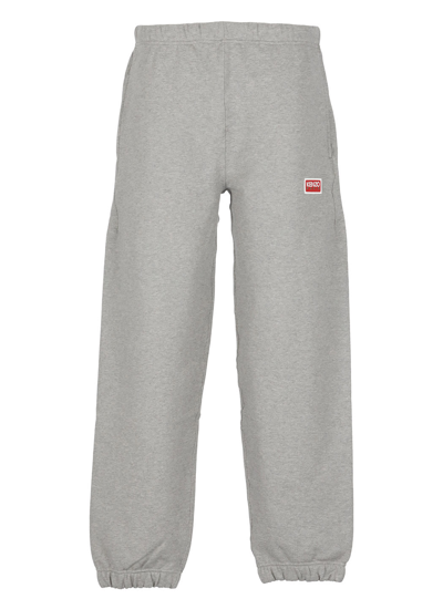 Shop Kenzo Trousers With Logo In Grey
