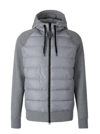 Shop Canada Goose Hybridge Panelled Hooded Jacket In Grey