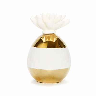 Vivience Gold And White Diffuser-small, "iris And Rose" Scent