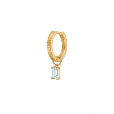 Shop Carre Carré Gold Plated Charm With Blue Topaz