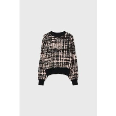 Shop Rodebjer Fiore Check Sweater In Blush