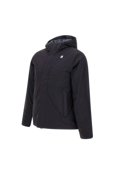 Shop K-way "ripstop Prime Marmotta" Men's Jacket In Black