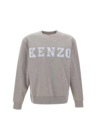 Shop Kenzo Paris "academy Classic" Cotton Sweatshirt In Grey