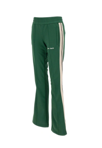 Shop Palm Angels "flare Track " Pants In Green