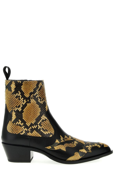 Shop Bally Vegas Python Printed Ankle Boots In Multi
