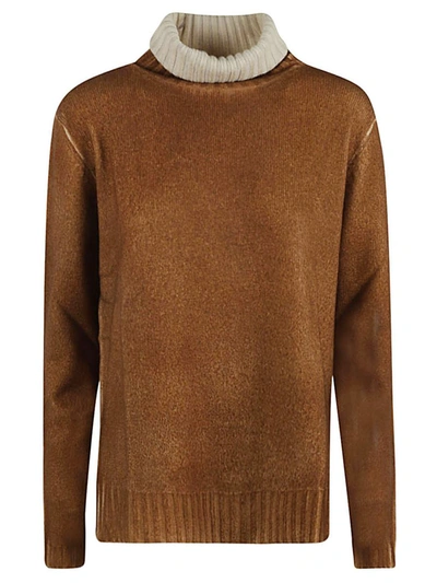 Shop Alessandro Aste Wool And Cashmere Blend Turtleneck Sweater In Camel