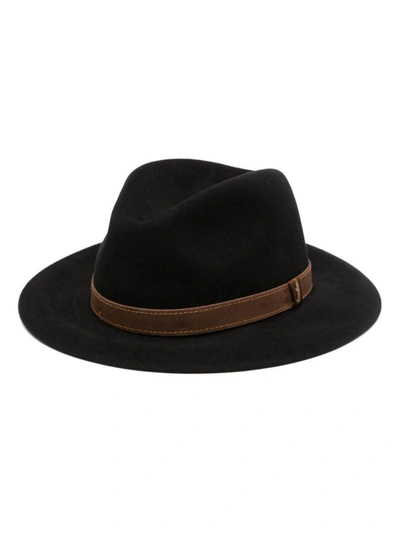 Shop Borsalino Alessandria Shaved Felt Hat In Black