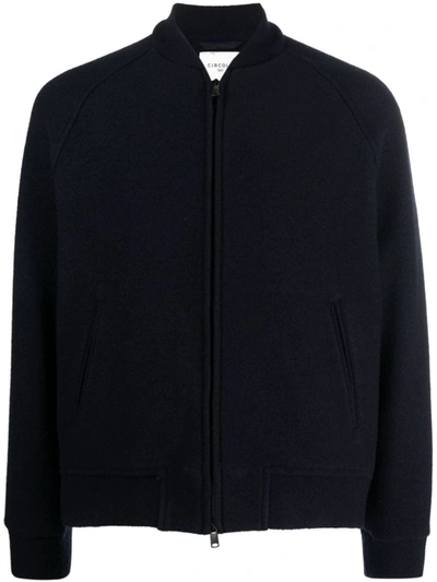 Shop Circolo 1901 Wool Bomber Jacket In Blue
