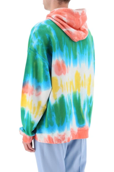 Dsquared2 Logo Tie Dye Sweatshirt Hoodie In Multicolor